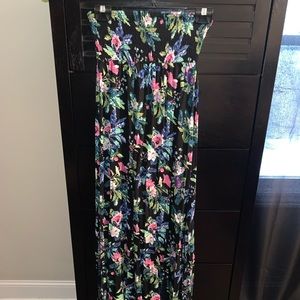 Floral maxi tube dress